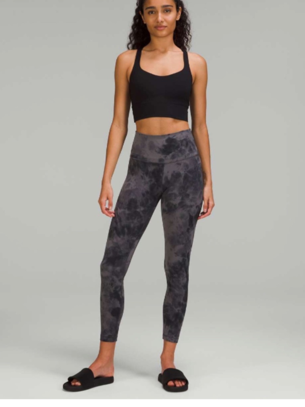 Lululemon Align High-Rise Pant 25" Diamond Dye Pitch Graphite Grey Size 6 NWT